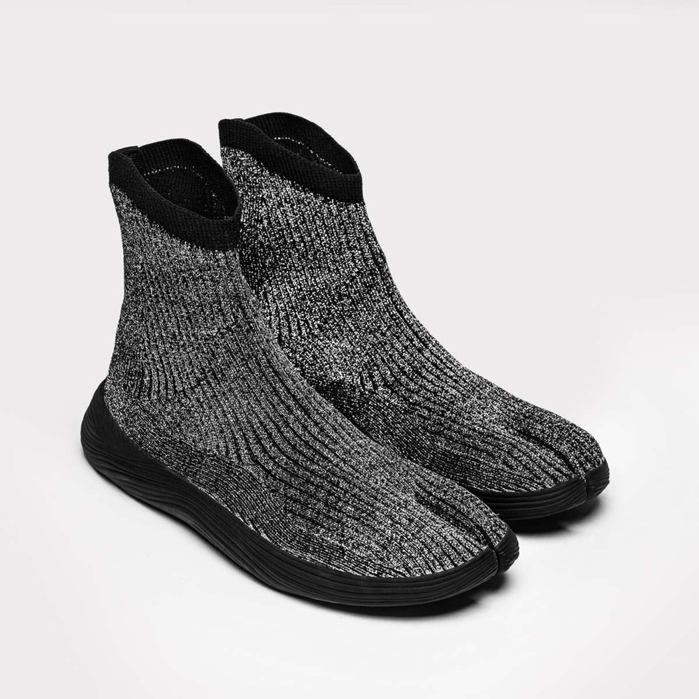 ILYSM Tabi shoes with a glittery knit upper